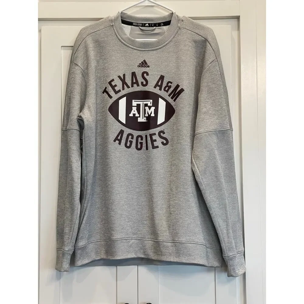 Adidas Texas A&M Univ  Aggies men's sweatshirt XL Grey and Maroon